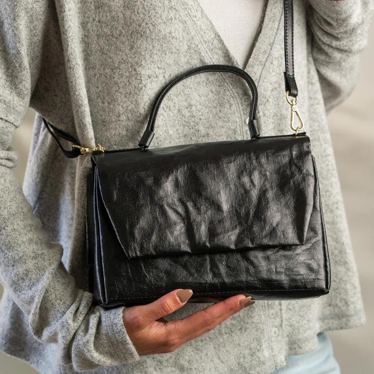 BON-BON MANICO LARGE METALLIC BLACK