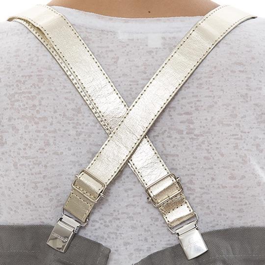 PAPER BRACES METALLIC PLATINO