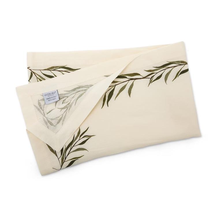CANOVACCIO WITHE STAMPA OLIVO (HANDTUCH)
