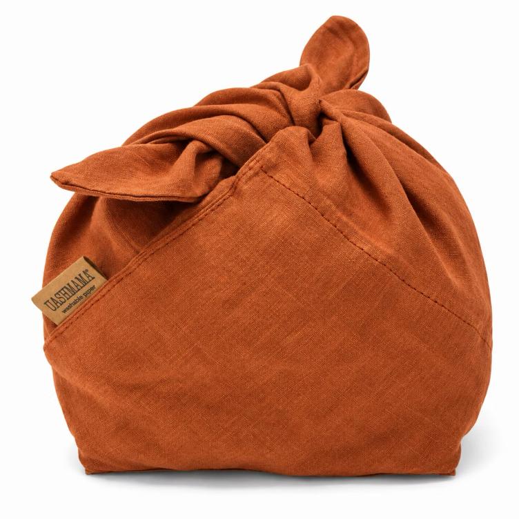 NEU: VORBESTELLEN: LINEN FIOCCO BREAD BAG MEDIUM TERRACOTTA / BALD LIEFERBAR
