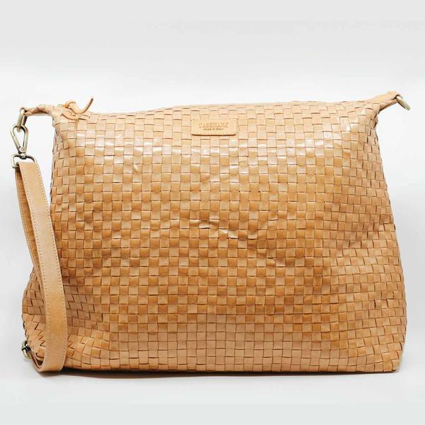 GEMMA BAG LARGE INTRECCIATO CAMEL