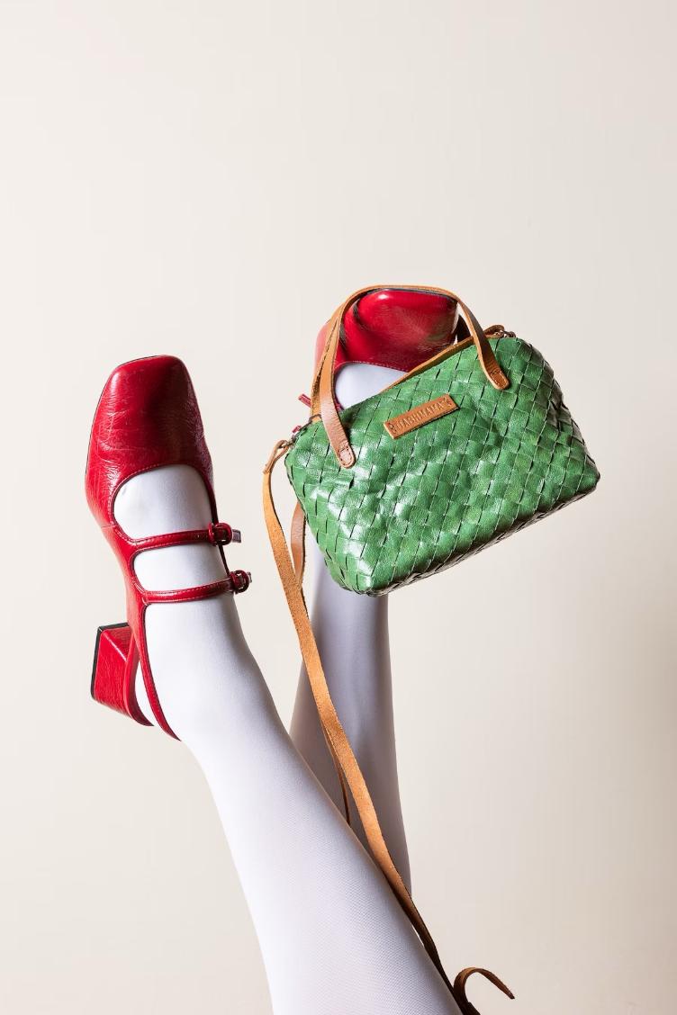 GEMMINA BAG INTRECCIATO SMERALDO / LIEFERZEIT: AB BESTELLDATUM CA. 4-6 WOCHEN