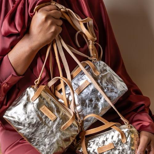 GEMMINA BAG METALLIC SILVER