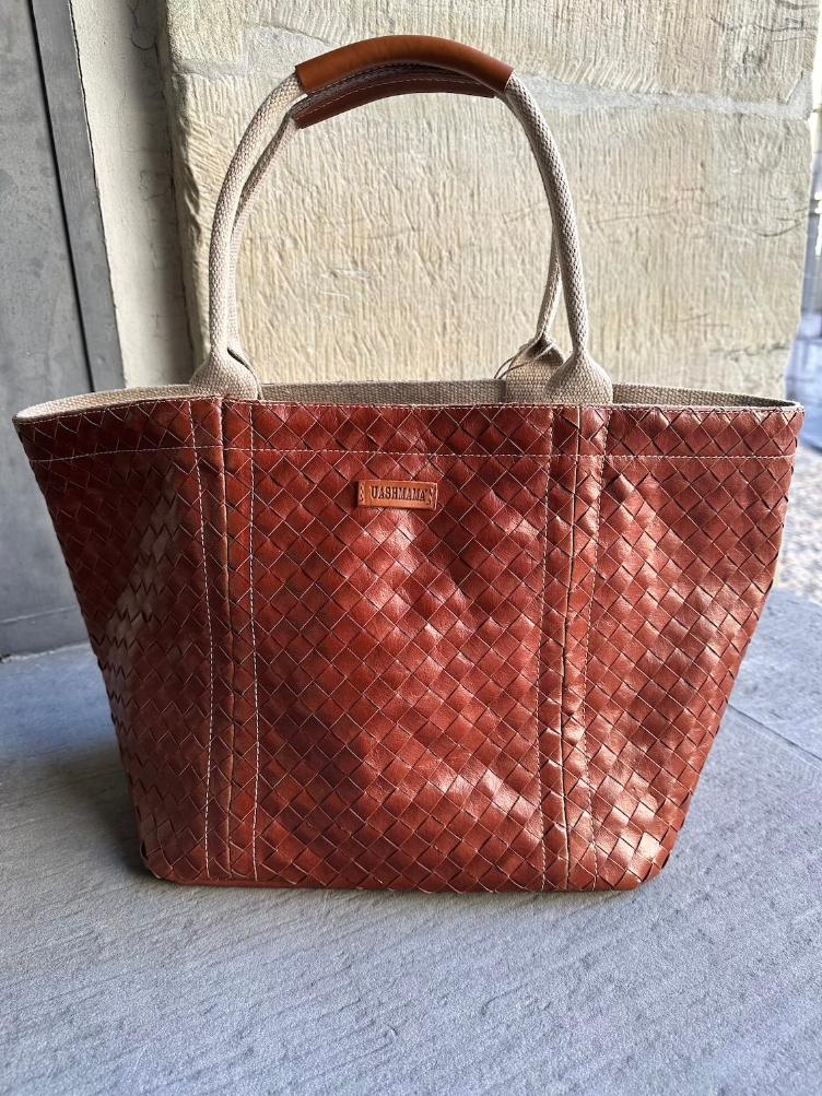NEU: GIULIA BAG SMALL INTRECCIATA CASTAGNA