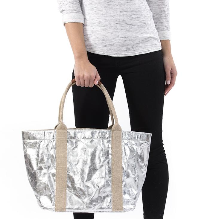 GIULIA BAG SMALL METALLIC SILVER