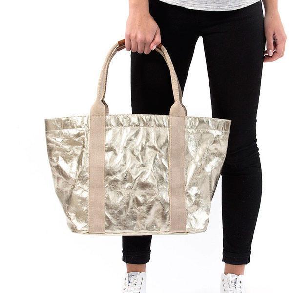 VORBESTELLEN: IM LAUFE VOM MAI LIEFERBAR: GIULIA BAG SMALL METALLIC PLATINO