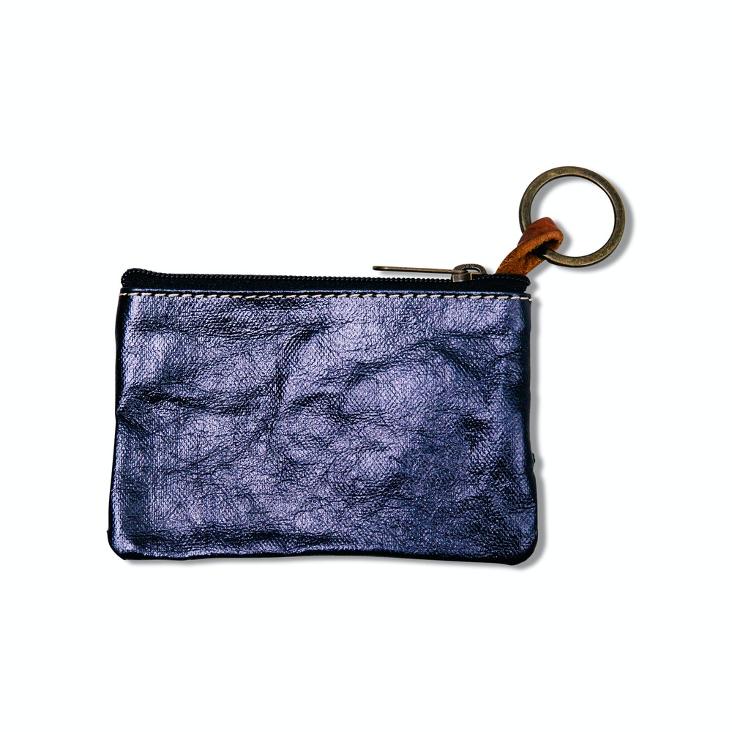 GIMI PURSE SMALL METALLIC PETROLIO