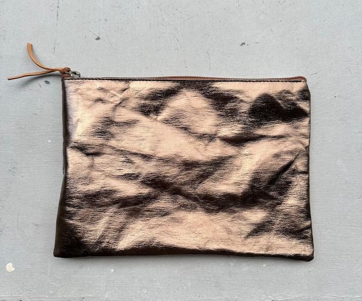 GIMI PURSE MEDIUM METALLIC MORDORÉ