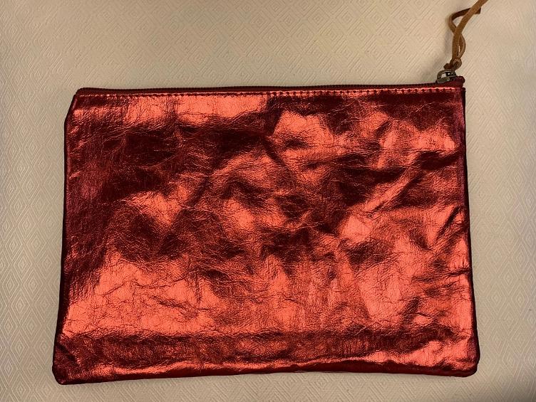 GIMI PURSE LARGE METALLIC RED