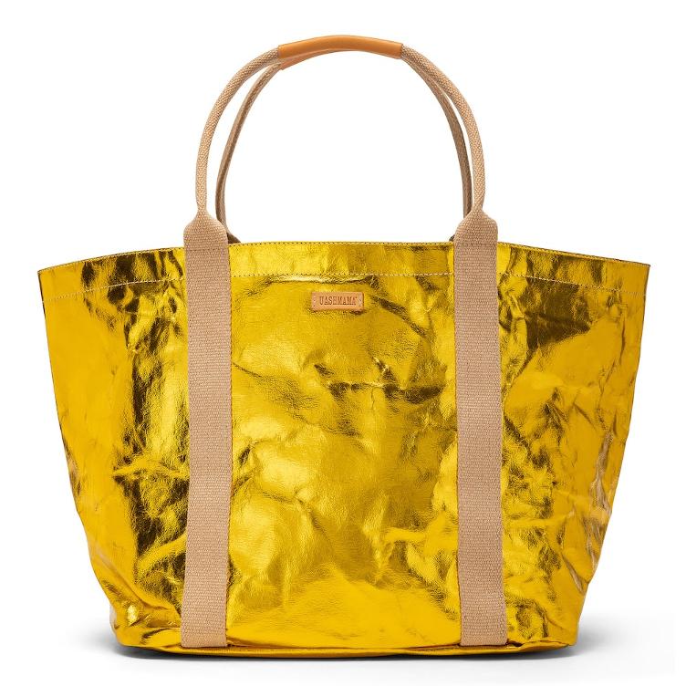 GIULIA BAG LARGE METALLIC LIMONE