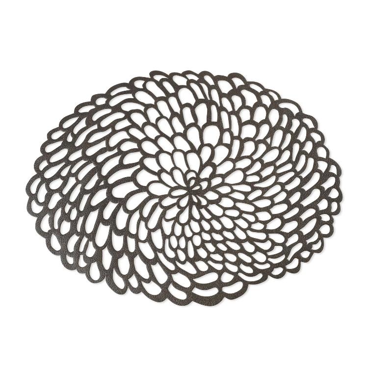 LACE PLACEMAT OVALE DARK GREY