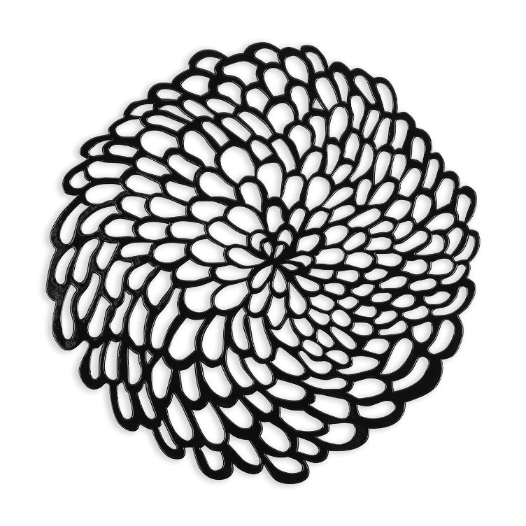 PIZZO PLACEMAT ROUND BLACK VERNICE (GLOSSY)