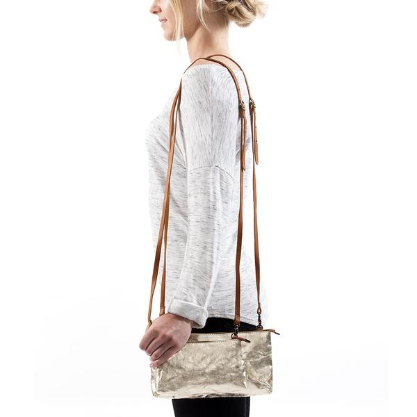 LA BUSTA METALLIC LARGE PLATINO