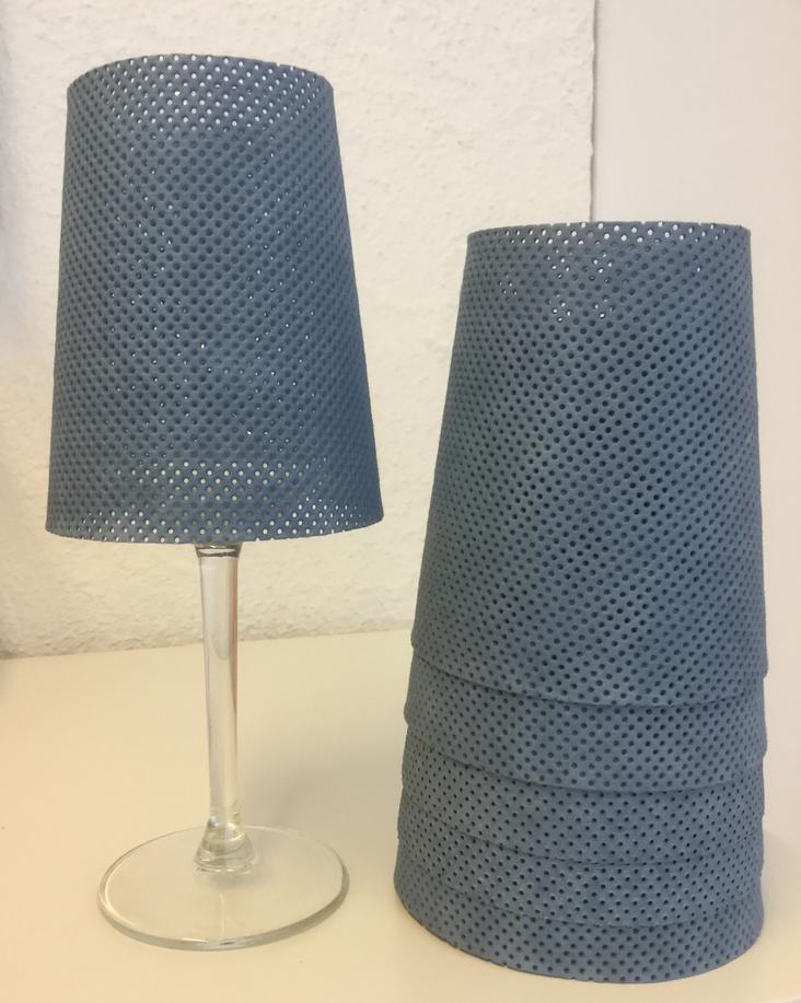 LAMPSHADE PERFORATED SMALL INDACO (SOLANGE VORRAT REICHT)