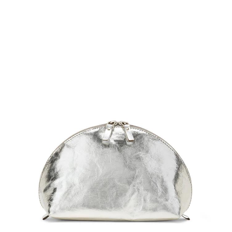 LUNA PURSE LARGE METALLIC SILVER