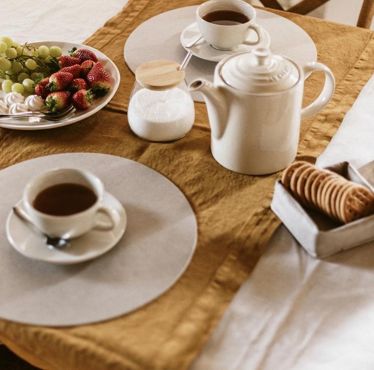 PLACEMAT COTO ROUND LARGE CASHMERE / SOLANGE VORRAT REICHT