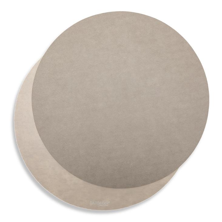 PLACEMAT COTO ROUND LARGE GREY / SOLANGE VORRAT REICHT