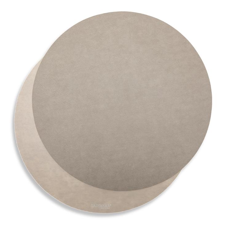 PLACEMAT COTO ROUND LARGE GREY