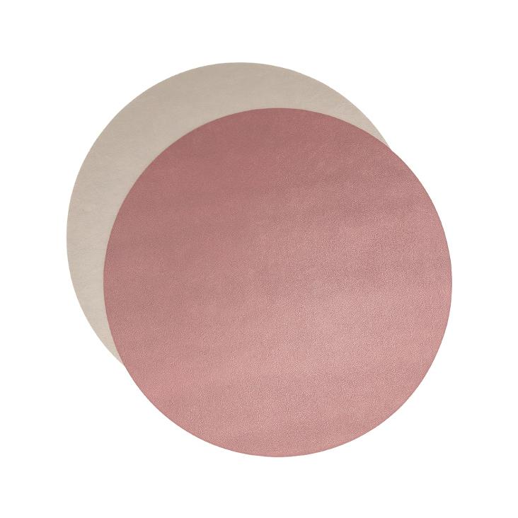 PLACEMAT COTO ROUND QUARZO ROSA / SOLANGE VORRAT REICHT