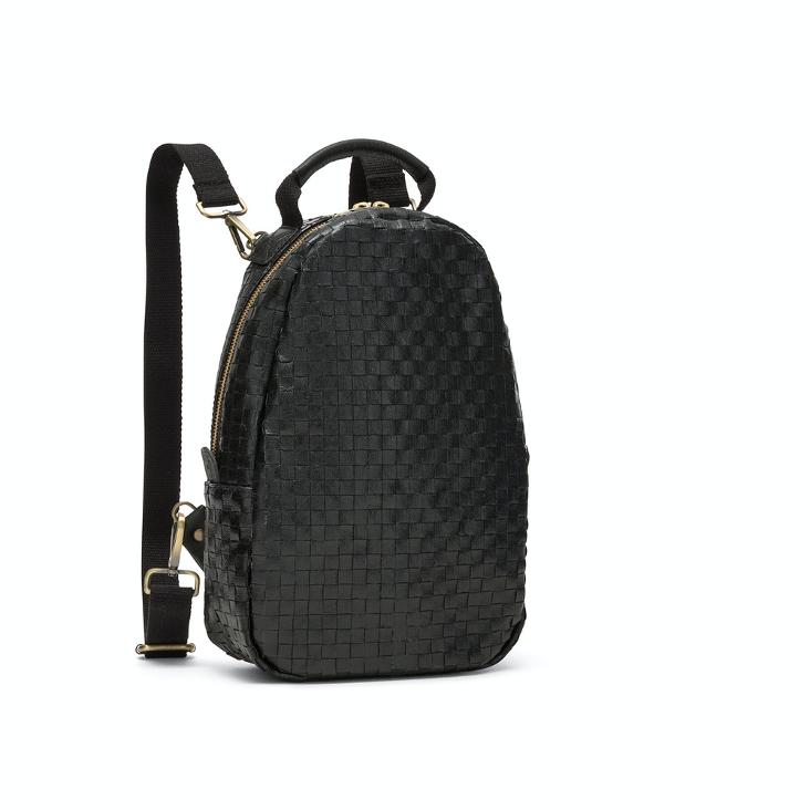 VORBESTELLEN: MEMMINO BACKPACK INTRECCIATO BLACK (LIEFERBAR CA 4-6 WOCHEN AB BESTELLDATUM)