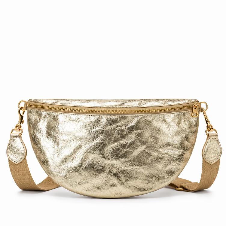 NEU: VORBESTELLEN: SLING BAG LARGE MARSUPIO METALLIC PLATINO (LIEFERBAR CA 4-6 WOCHEN AB BESTELLDATUM)