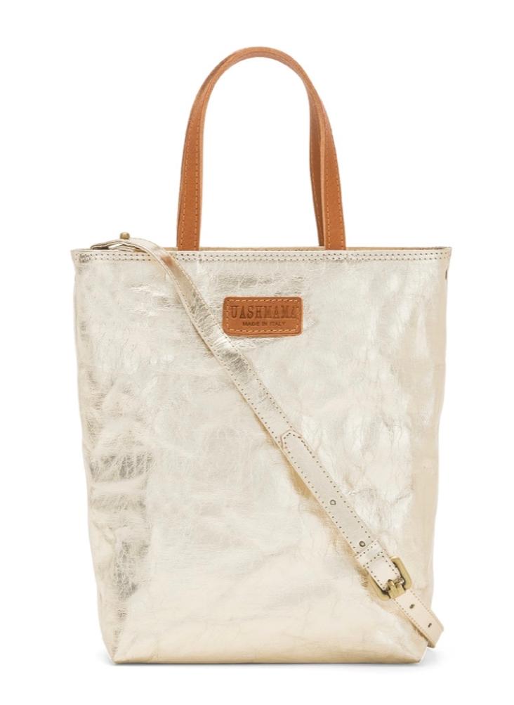 VORBESTELLEN CA. ANGFANGS OKTOBER LIEFERBAR: NINA BAG METALLIC PLATINO