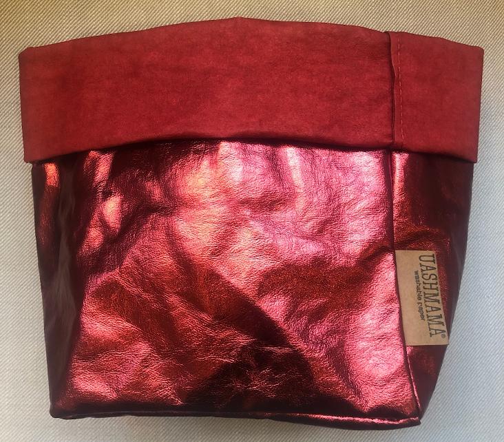 PAPER BAG METALLIC MEDIUM RED (SOLANGE VORRAT REICHT)