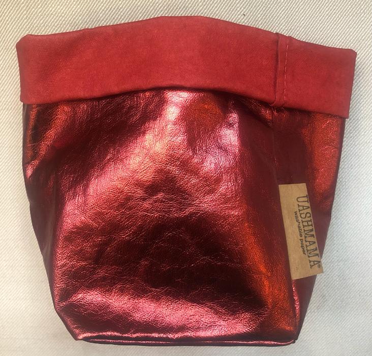 PAPER BAG METALLIC SMALL RED (SOLANGE VORRAT REICHT)