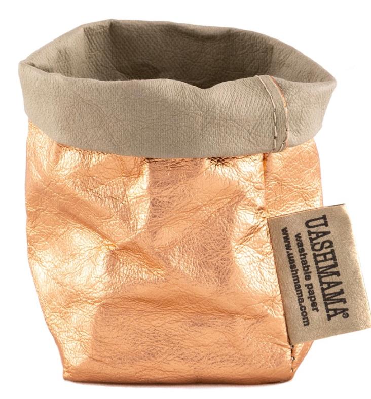 PAPER BAG XSMALL METALLIC SABBIA/ROSATO (SOLANGE VORRAT REICHT)