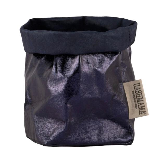 PAPER BAG METALLIC SMALL BLUE/PETROLIO / LIEFERZEIT: AB BESTELLDATUM CA. 4-6 WOCHEN