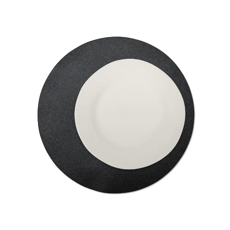 PLACEMAT LA PAPER ROUND BLACK