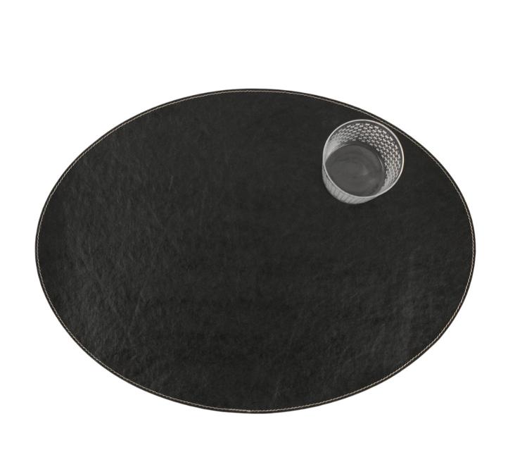 PLACEMAT OVAL TEC BLACK ( DIV. EINFÄRBUNG )