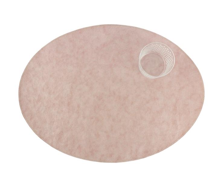 PLACEMAT OVAL TEC QUARZO ROSA
