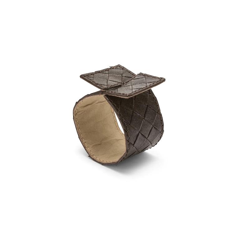 RING INTRECCIATO CAFFE