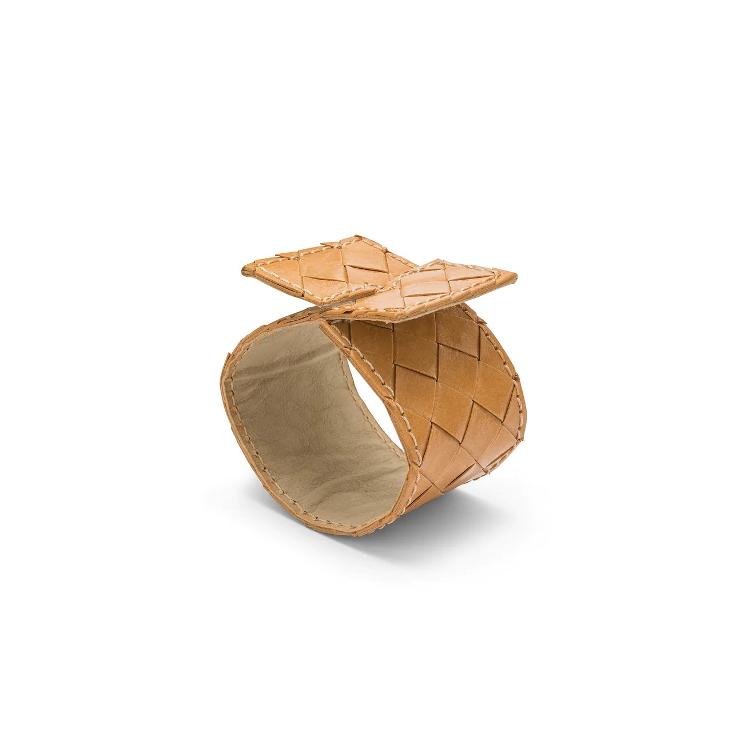 RING INTRECCIATO CAMEL
