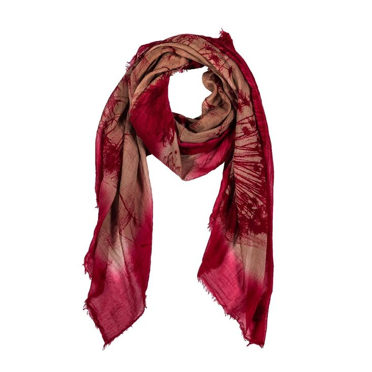 SCHAL/SCIARPA 100% BAUMWOLLE CHAMPS ROUGE 135X135