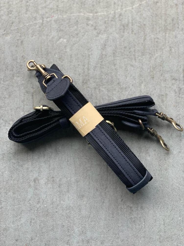STRAP TRACOLLA 40 BICOLOR BLACK/BLACK