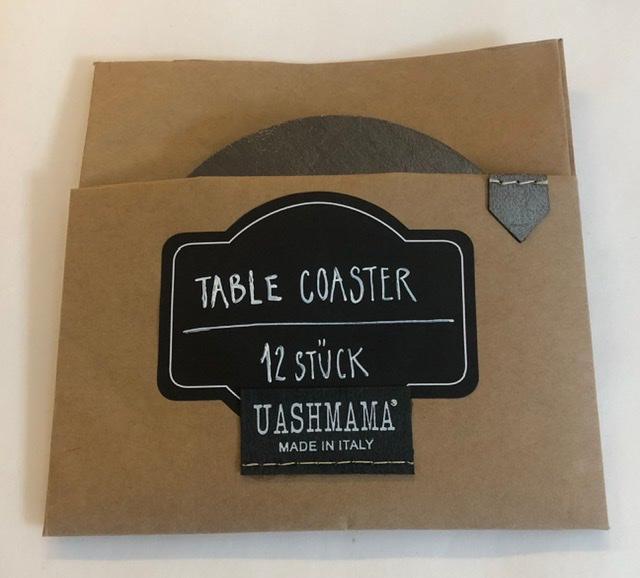 TABLE COASTER - GLAS UNTERSETZER METALLIC PELTRO SET Á 12 STK.