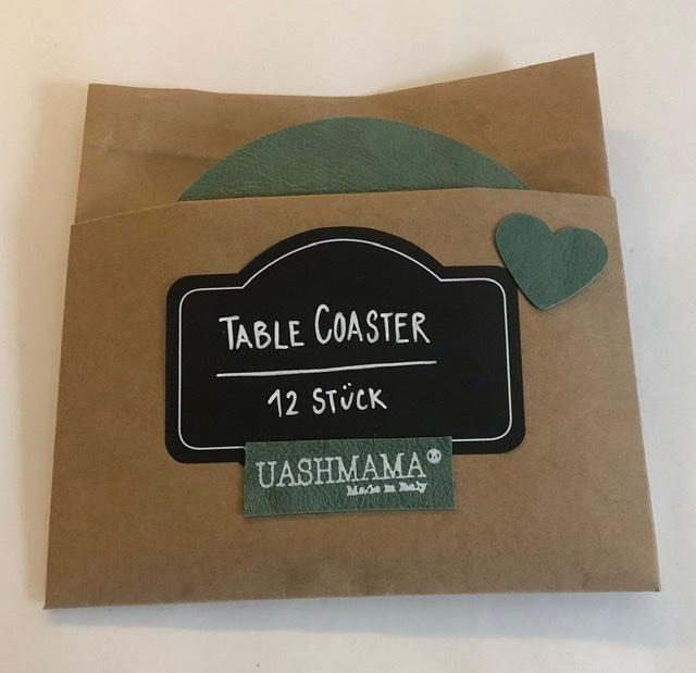 TABLE COASTER - GLAS UNTERSETZER TEC SALVIA SET Á 12 STK.