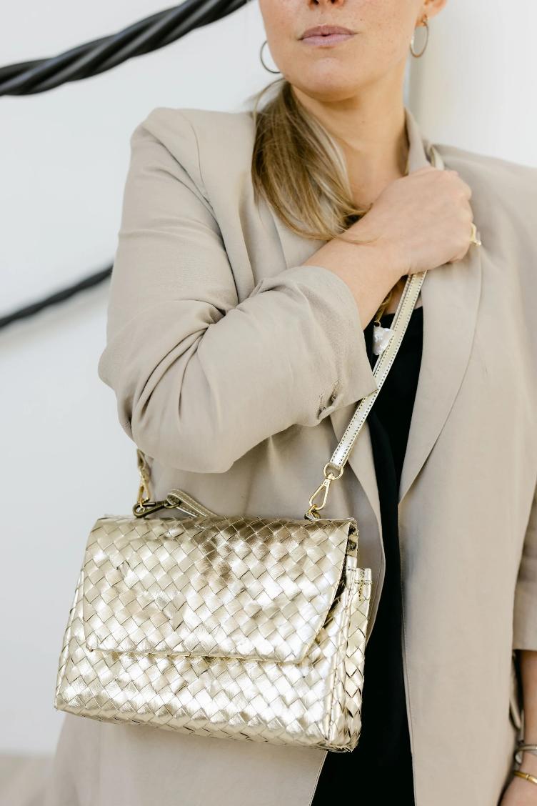 TERME BAG LARGE INTRECCIO PLATINO / LIEFERZEIT: AB BESTELLDATUM CA. 4-6 WOCHEN