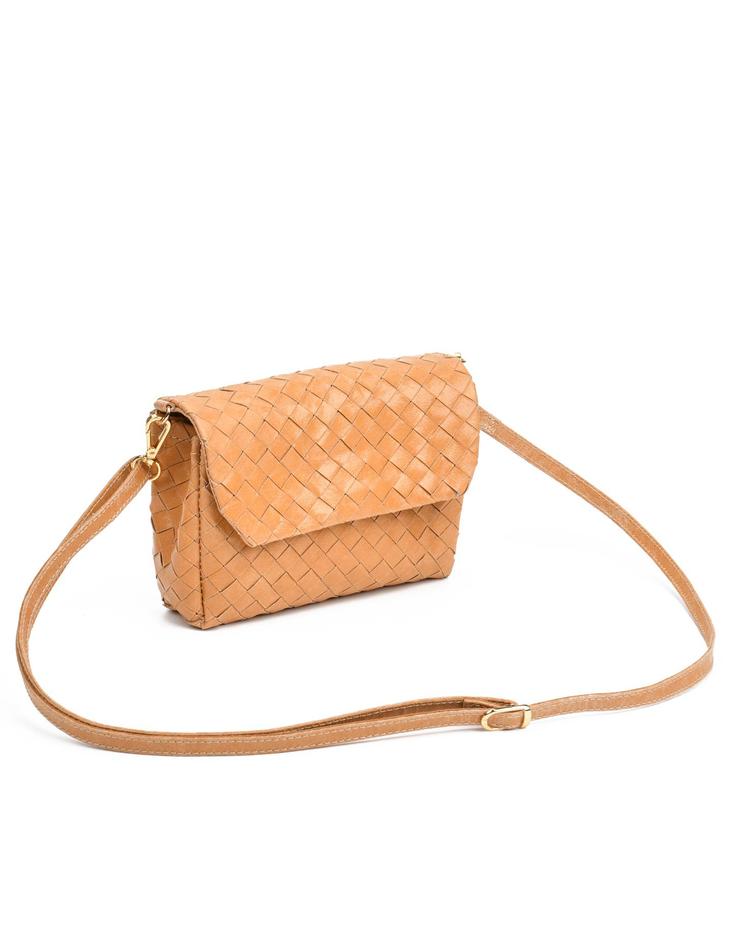 TERME BAG SMALL INTRECCIATO CAMEL