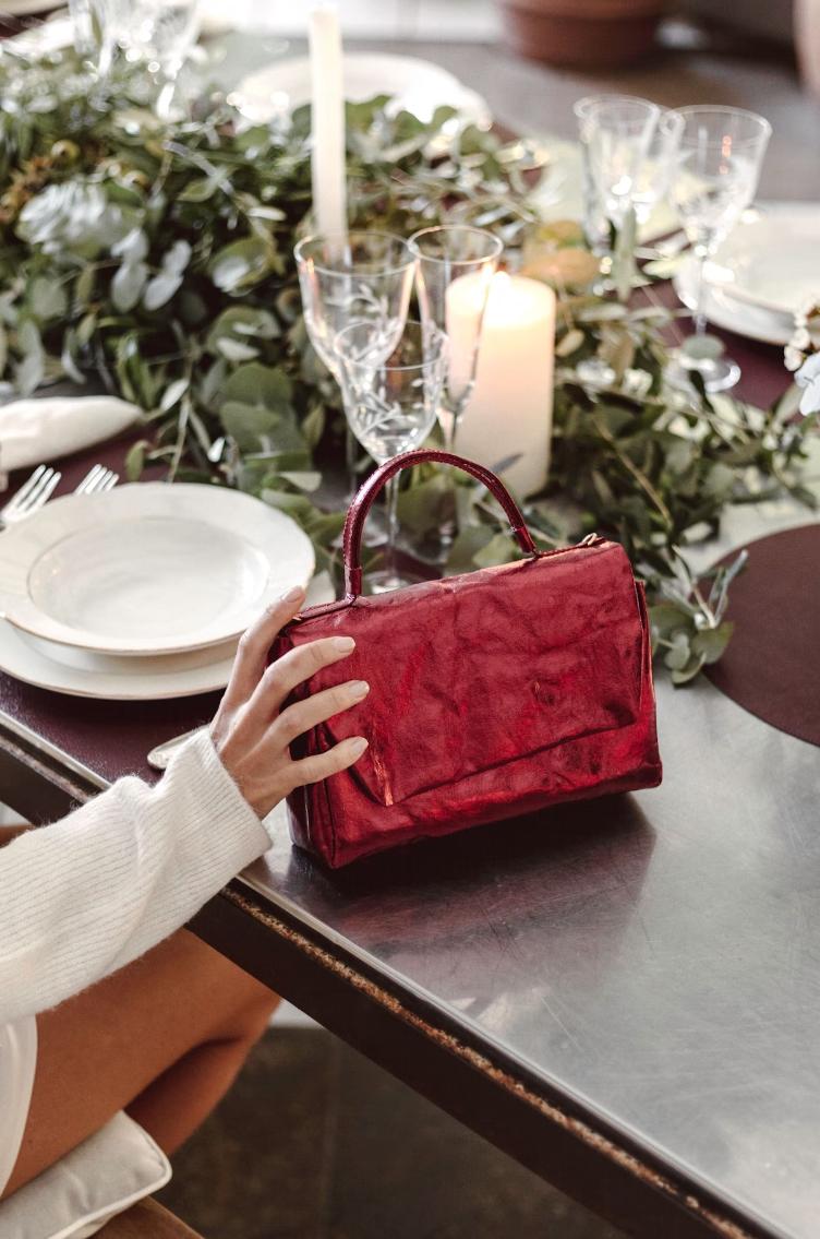 TERME MANICO LARGE METALLIC RED