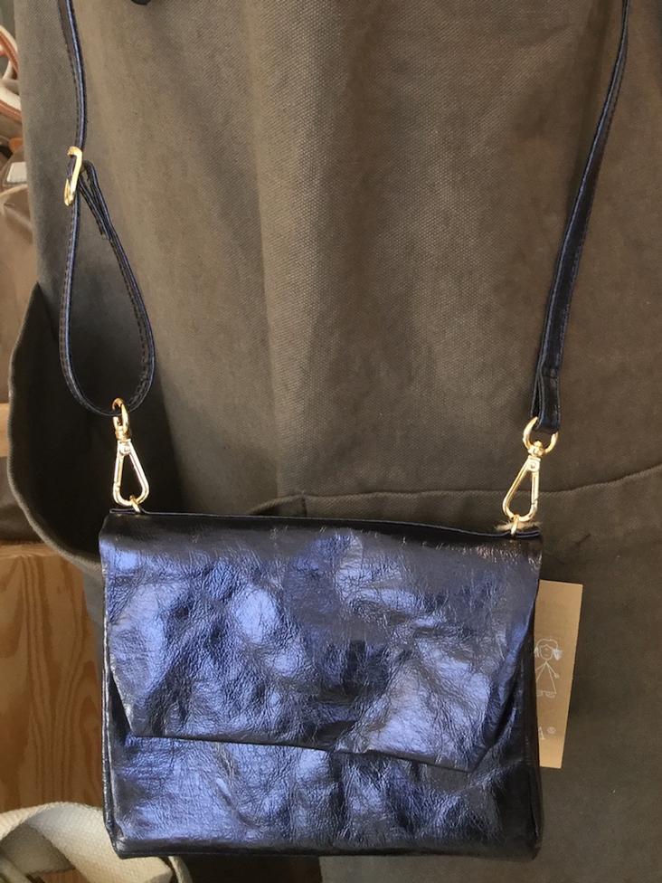 TERME BAG SMALL TRACOLLA METALLIC PETROLIO
