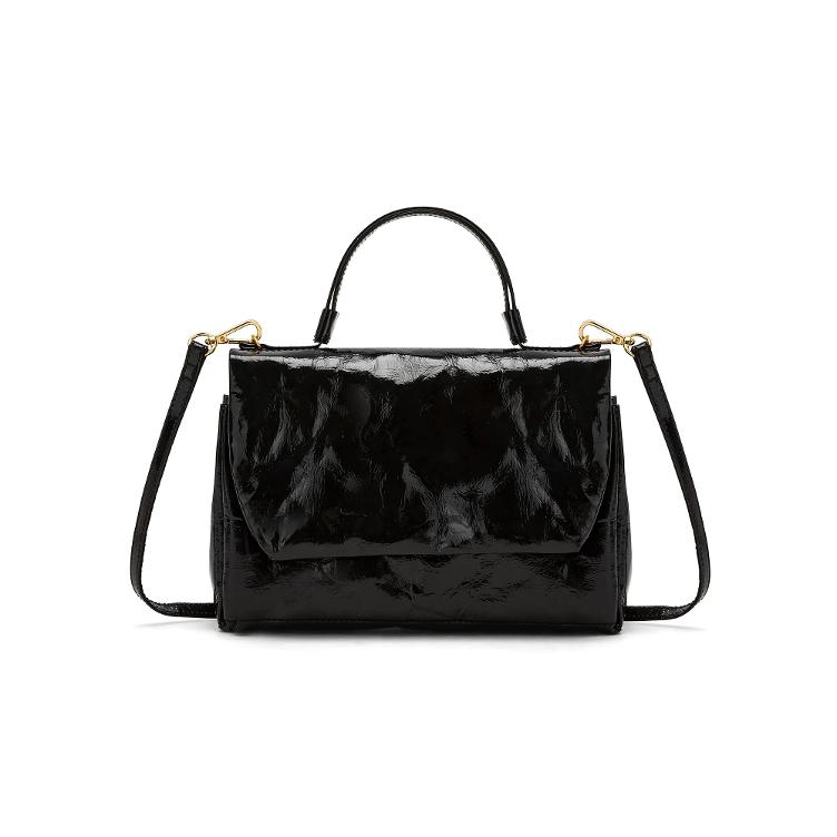 TERME LARGE BLACK VERNICE (GLOSSY)