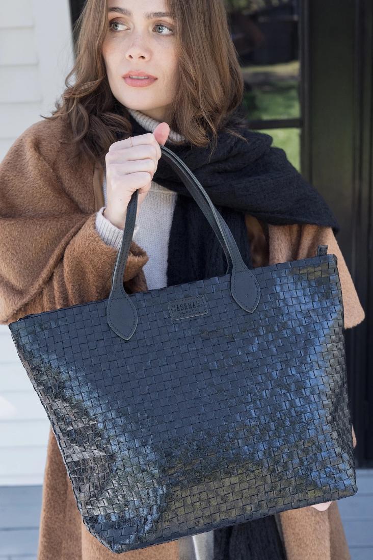 TOTTY BAG LARGE INTRECCIATO BLACK / LIEFERZEIT: AB BESTELLDATUM CA. 4-6 WOCHEN