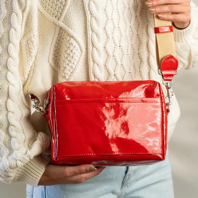 TRACOLLA BAG LARGE ROSSO VERNICE (GLOSSY)