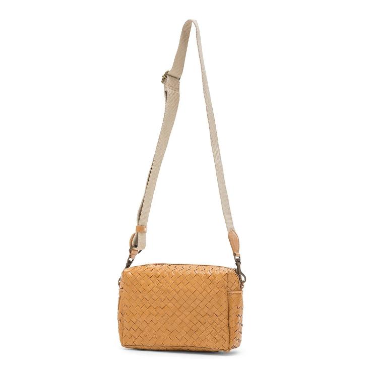 TRACOLLA BAG LARGE INTRECCIATO CAMEL