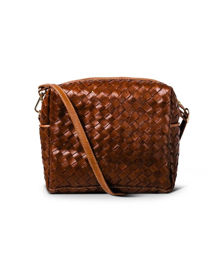 TRACOLLA BAG SMALL INTRECCIATO CUOIO