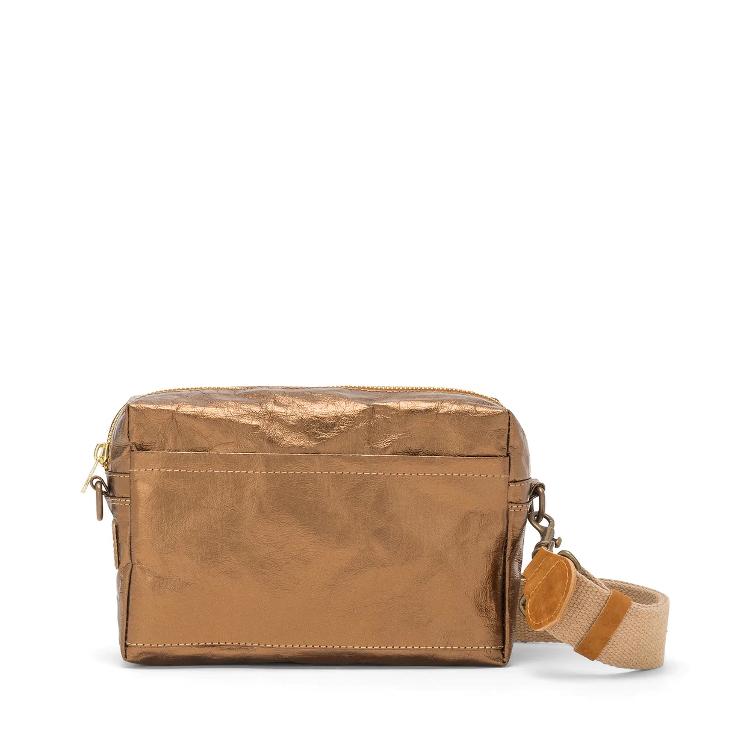 VORBESTELLEN: AB 26.6 WIEDER LIEFERBAR: TRACOLLA BAG LARGE METALLIC MORDORÉ