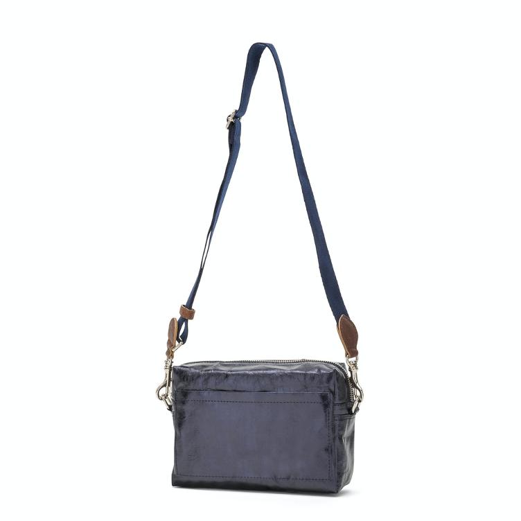 TRACOLLA BAG LARGE METALLIC PETROLIO